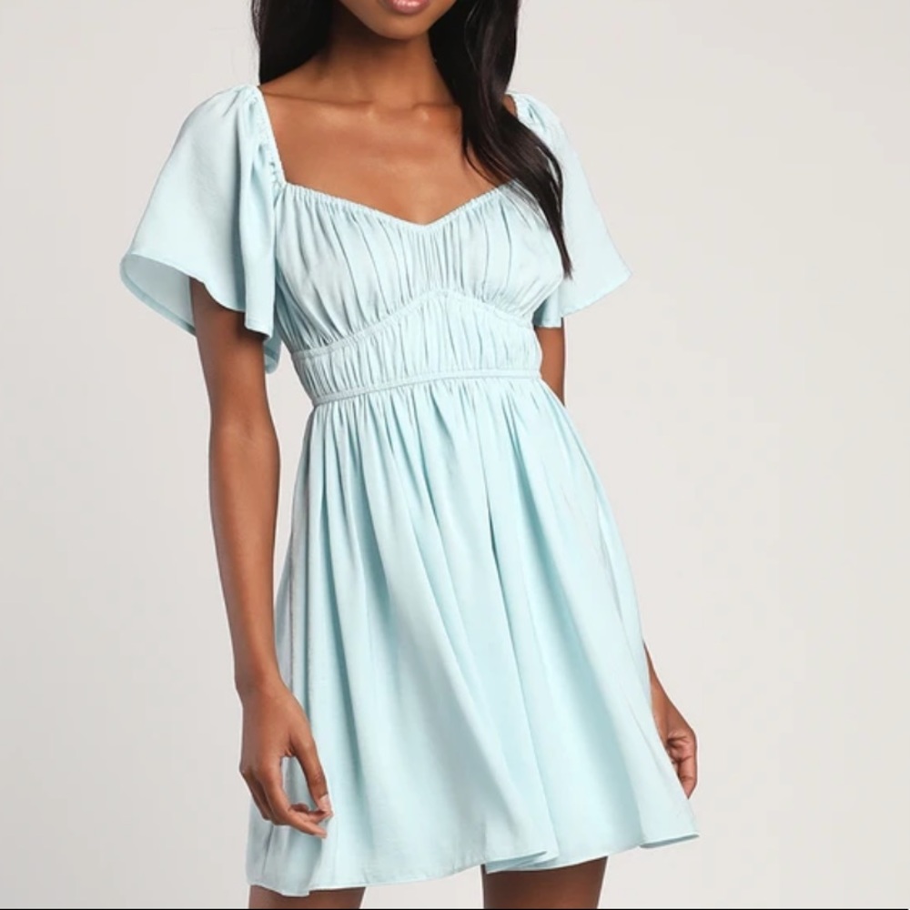 lulu’s light blue mini dress - Picture 2 of 6
